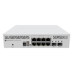 [CRS310-8G+2S+IN] CRS310-8G+2S+IN, Router Switch CPU 800Mhz, RAM 256MB, 8x2.5GigaEth, 2xSFP+ 10Gbps, RouterOS L5
