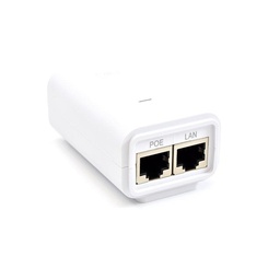 [U-POE-AT] U-POE-AT, Adaptador PoE Ubiquiti (48 VDC, 0.65A) puerto Gigabit, ideal para equipos UniFi