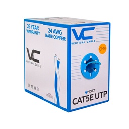 [​​054-445BL] ​054-445BL, Cable UTP Cat5e, cobre sólido 8C, 350 MHz, Riser, PVC Color azul, caja 305mts (1,000ft)