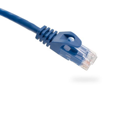 [094-823_5BL] ​094-823/5BL, Patch Cord azul de 5 pies (1.52mts) Cat 6 de 1Gbs a 550mhz con bota protectora inyectada