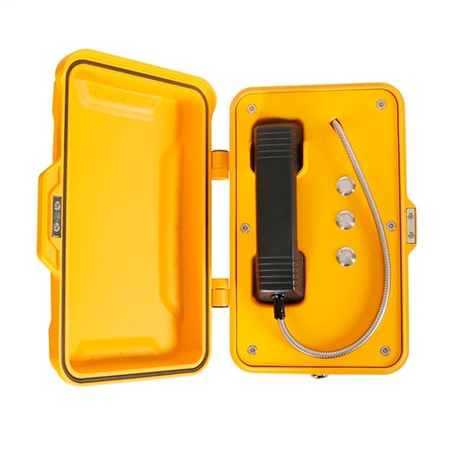 [JR101-3B-SIP] ​JR101-3B-SIP, Teléfono IP, intemperie IP67, 3 botones, SIP PoE, Aluminio, para pared, 334x204x109mm​