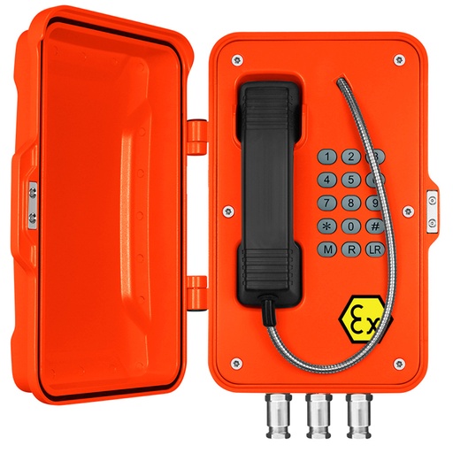 [JREX106-A01-SIP] JREX106-A01-SIP, Teléfono IP/SIP a prueba de explosiones, Aluminio, 15 teclas, Tipo 3/IP67, 246x339x126mm