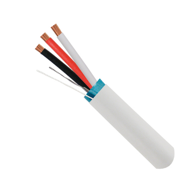 [211-183ST_S_WH] 211-183ST/S/WH, Cable de alarma y seguridad,  blindado , 18 AWG, 3 conductores  trenzados , 1000, caja de extracción, blanco