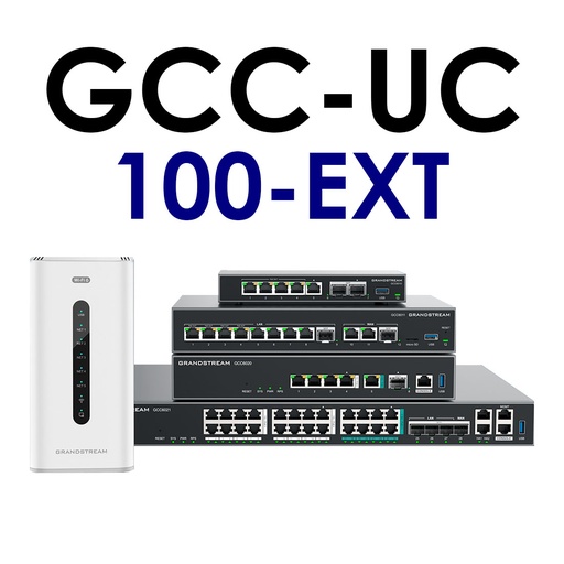 [GCC-UC-100-EXT] GCC-UC-100-EXT, actualización para añadir 100 usuarios/extensiones adicionales a  series GCC601x y GCC602x