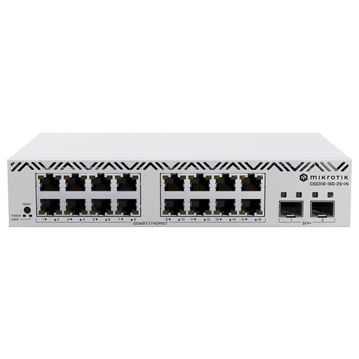 [CSS318-16G-2S+IN] CSS318-16G-2S+IN,  Cloud Smart Switch CSS318-16G-2S+IN, 16x GEth, 2xSFP+, SwOS, para escritorio