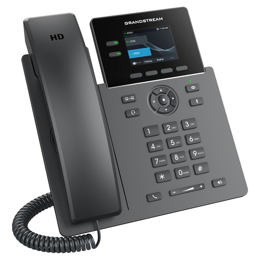 [GRP2610P] GRP2610P, Teléfono IP HD Carrier-Grade, 2 cuentas SIP, LCD 2.4" color. soporta PoE, adaptador no incluido