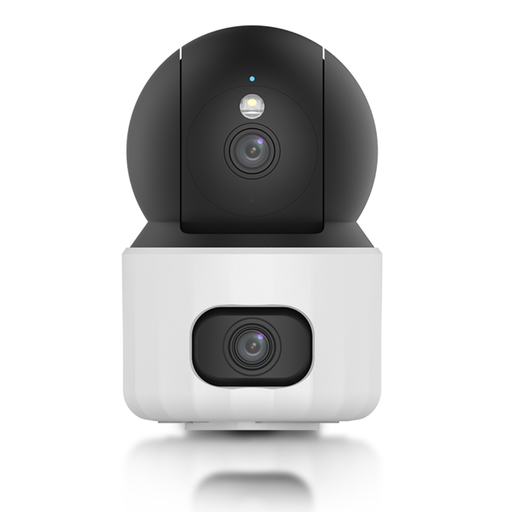 [Uho-S3S-M33D] Uho-S3S-M33D, Cámara IP Mini PT WiFi, Doble lente 3MP+3MP, Lentes 4mm, IR 10m, Micro SD, Mic y bocina, H.265, USB-C, para interiores, serie Panda