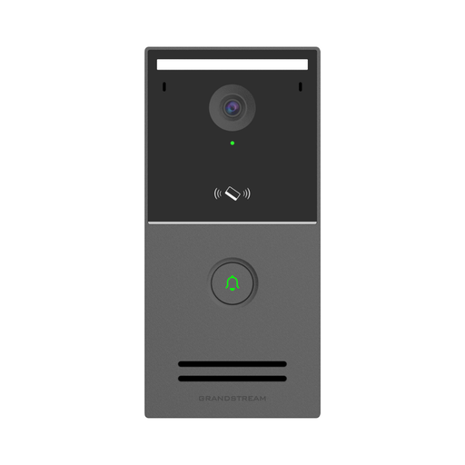 GDS3727, Video Portero SIP/VoIP 4MP, WiFi-6, 1 botón de timbre, Onvif, RFDI, plástico, IP66, IK07, WDR 120dB, IR 5m, IA ISP, 1 relay, PoE/af ó 12Vcc