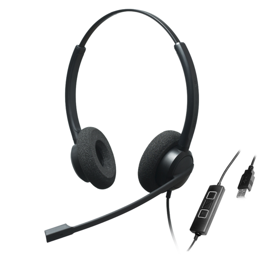 [CRYSTAL UC2732D] CRYSTAL UC2732D, Diadema Profesional USB, dos micrófonos, para ambientes ruidosos (Binaural)