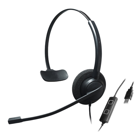 [CRYSTAL UC2731D] CRYSTAL UC2731D, Diadema Profesional USB, dos micrófonos, para ambientes ruidosos (Monaural)